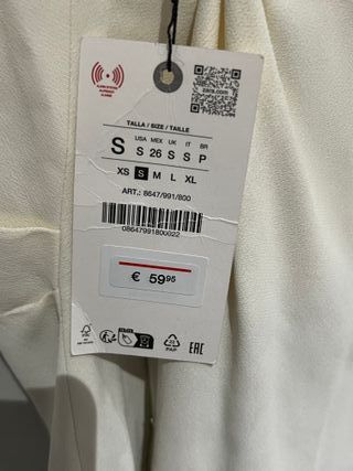 Vestido Zara Blanco y Negro