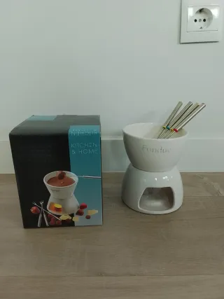 Fondue Zara Home Cerámica Blanca