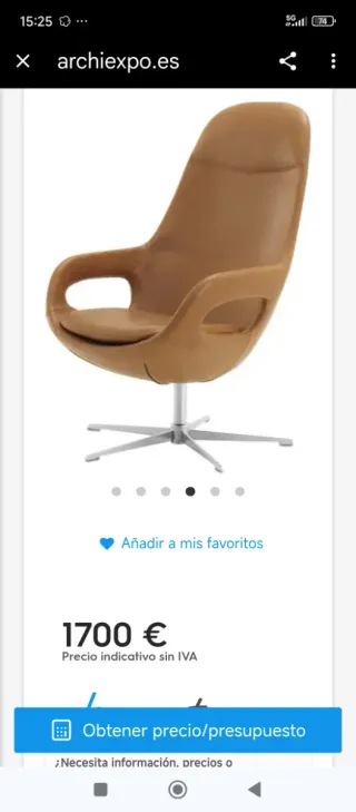 Sillón giratorio  de diseño  gris y negro.Hoy 20€
