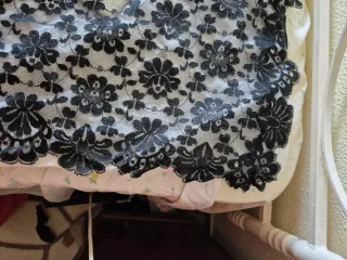 Mantilla blonda antigua siglo XIX
