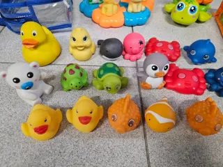 Lote Juguetes Baño Bebé Animales y Estrellas