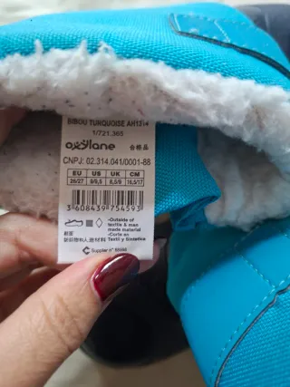 Botas de Nieve Niños Azul y Negro