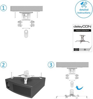deleyCON Soporte Universal para Proyector Montaje