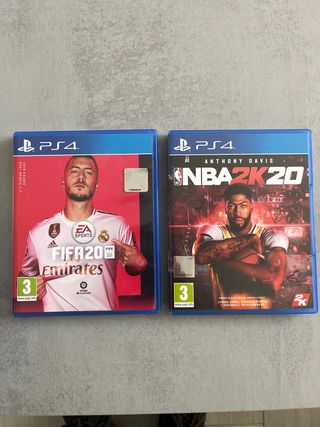 FIFA 20 y NBA 2K20 PS4 8€ los 2