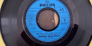 JOHNNY HALLYDAY - Lote de 3 discos single