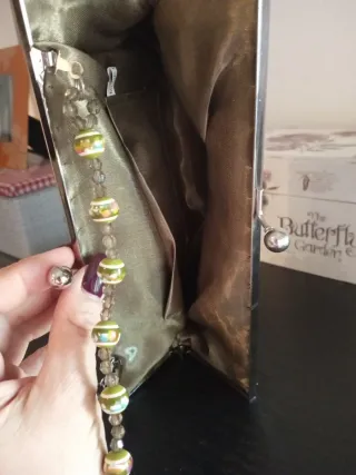 Cartera de mano clutch satén