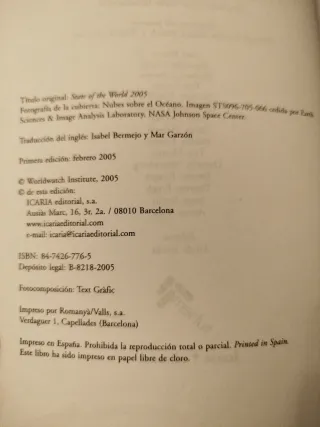 La Situación del Mundo 2005 - Worldwatch Institute