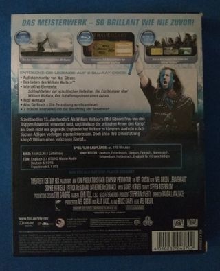 Braveheart en Blu ray digipack 2 discos