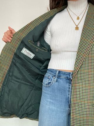 Blazer vintage de lana mujer marca Burton