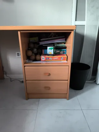 Escritorio madera maciza color cerezo