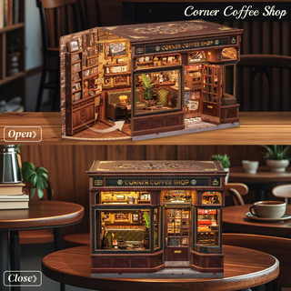 Puzzle 3D Madera Cafetería Corner Coffee