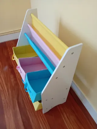 Estantería Infantil 6 Cajas + 2 Bolsas