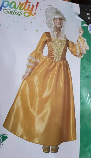 Disfraz época dorado y blanco 5€ disfraz