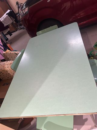 Set tavolo e sedie vintage formica verde