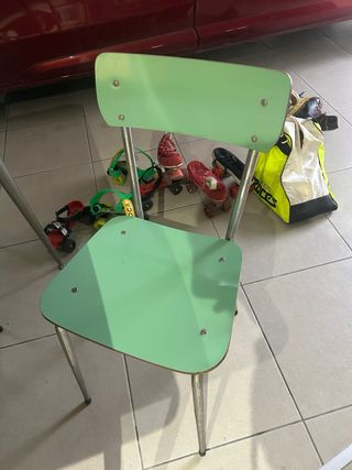 Set tavolo e sedie vintage formica verde