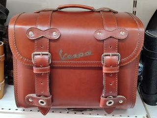 Bauletto Vespa Pelle Marrone con Lucchetto