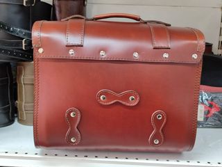 Bauletto Vespa Pelle Marrone con Lucchetto