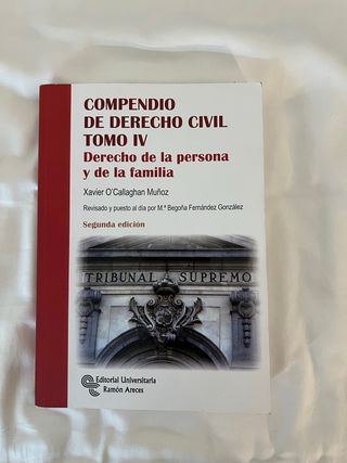 Derecho Civil. Derecho de la persona y la familia.