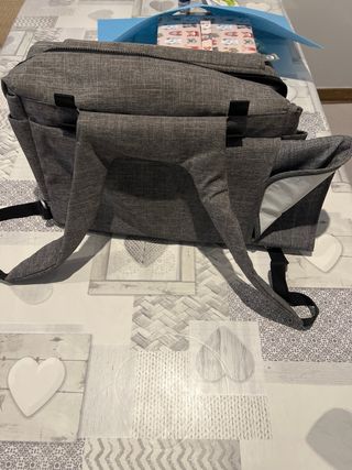 Bolso Mochila Stokke para Carro Gris