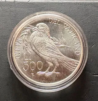 Moneta Vaticano 500 Lire MCMXCIII Pacem in Terris