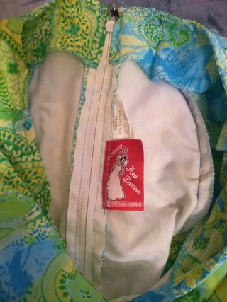 Falda flamenca volantes verde y azul