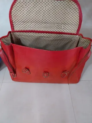 Mala de Viagem Antiga em Couro