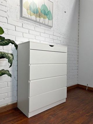 Cajonera Blanca de Madera Dormitorio