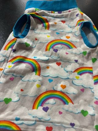 Chaleco para gato con arcoíris