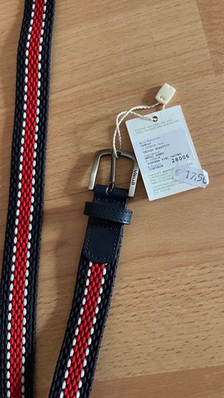 Cinturón Rayas Azul/Rojo