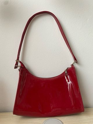 Bolso de Hombro Rojo Brillante