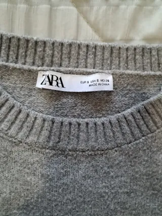 Chaleco Zara Gris Talla S