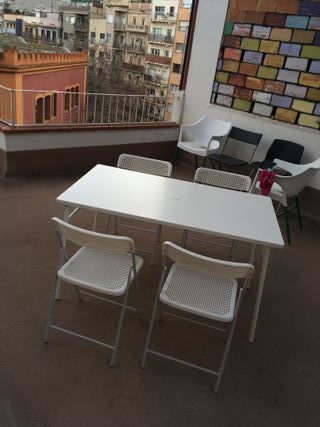 Mesa y 4 Sillas Plegables Ikea TORPARÖ