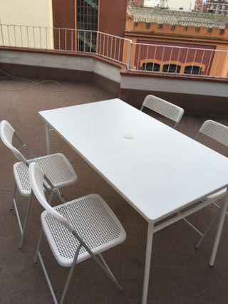 Mesa y 4 Sillas Plegables Ikea TORPARÖ