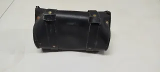 Rulo Moto Custom Negro Cuero