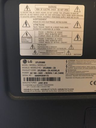 Televisor LG 37 (37LE5300)