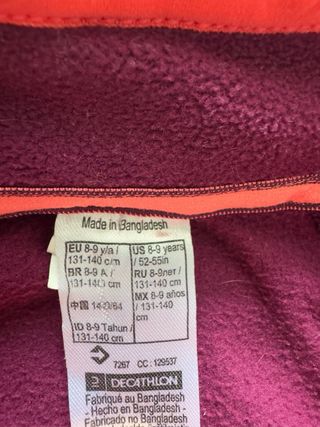 Lote 4 prendas Decathlon: 2 polares y 2 térmicas