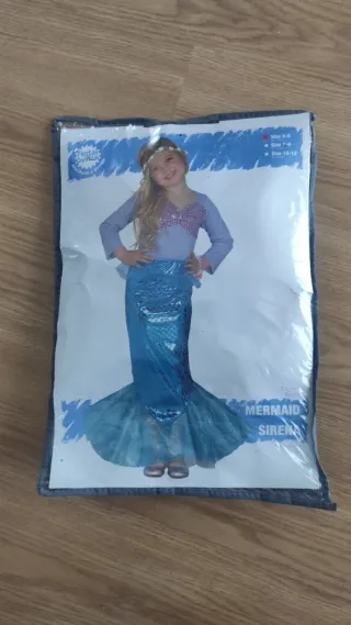 Disfraz Sirena Niña Talla 5-6
