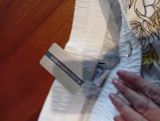 Pantaloncino sportivo donna bianco e giallo