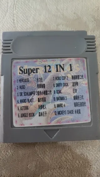 Cartucho Super 12 in 1 Game Boy