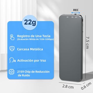- 60horas Grabadora Voz, 64GB Howabo Grabadora d
