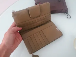 Salvador Bachiller Cartera Cuero Marrón Naranja