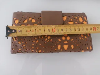 Salvador Bachiller Cartera Cuero Marrón Naranja