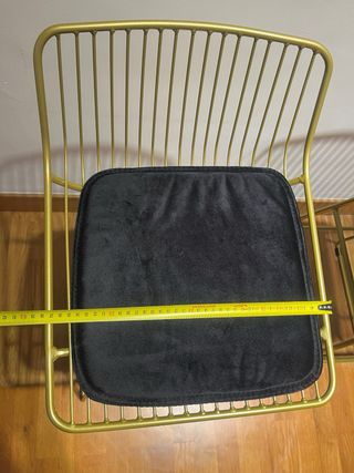 2 x Taburete alto / silla alta metálico dorado