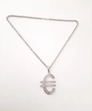 Colgante Símbolo Euro con Circonitas