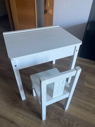 Escritorio y silla infantil blanco ikea