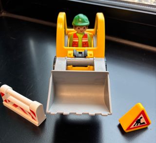 Excavadora Playmobil 1,2,3 con accesorios