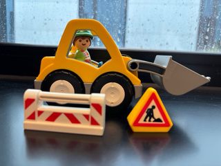 Excavadora Playmobil 1,2,3 con accesorios