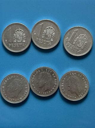 Monedas de 1 Peseta Juan Carlos I -escucho ofertas