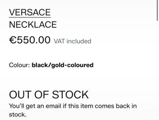 Collar Versace Cuero Trenzado Dorado