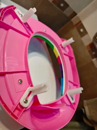 Adaptador de baño infantil rana rosa